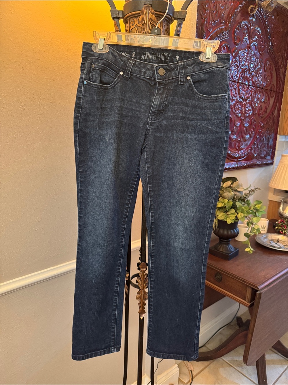 Jennifer Lopez Dark Gray Straight Leg Jeans